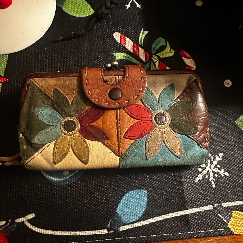 Lucky Brand Multicolor Floral Patchwork Wallet